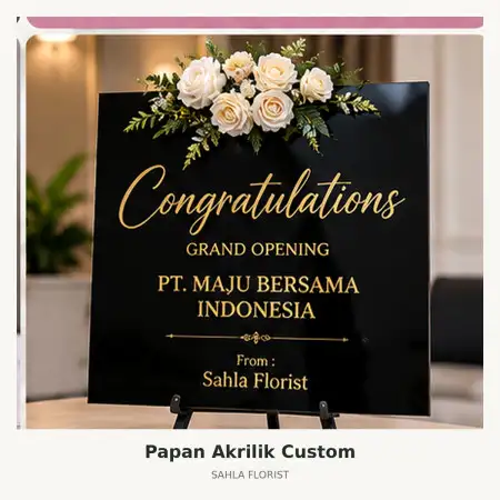 Papan Bunga Akrilik Lembang